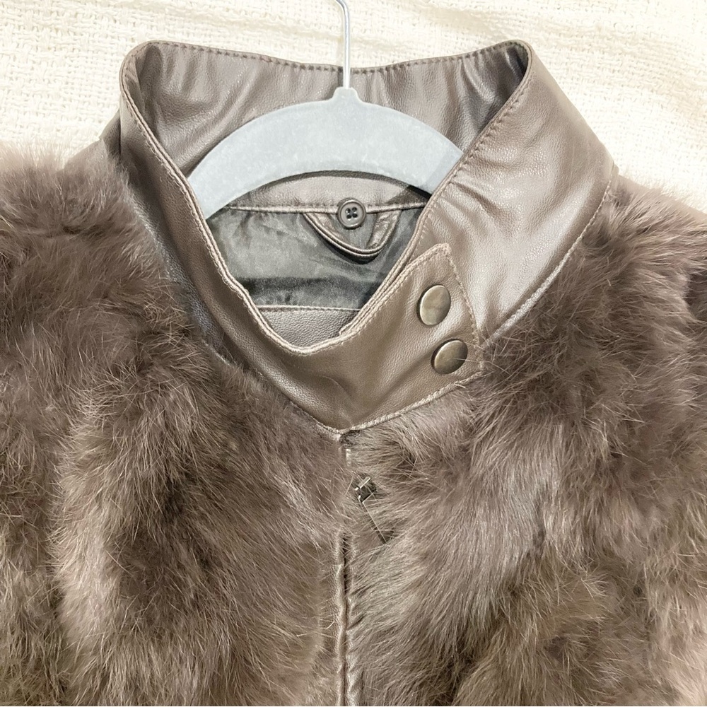Y2K Rabbit fur trim jacket - Picture 4 of 8